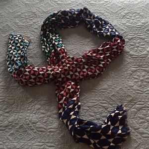 Talbots Navy and Multicolor scarf